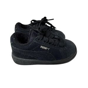 PUMA Suede Classic Toddler Size 4 Black Sneakers